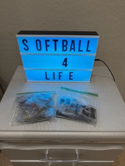 LED Lightbox Message Board with Letters and Remote