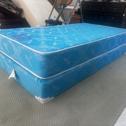 Twin size bed mattress with bed frame