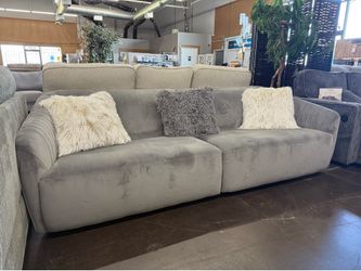 Gray Velvet Sofa - Floor Model Clearance - $499