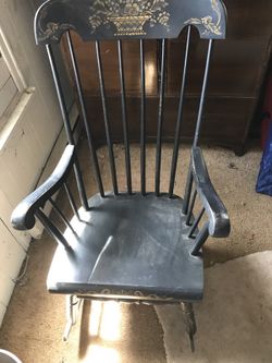 Antique Black Rocking Chair