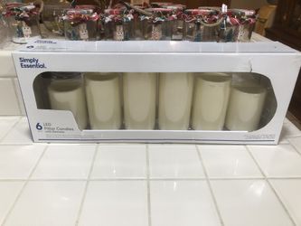 6 LED Pillar candles With remote control