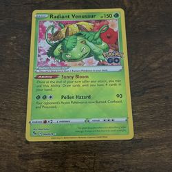 Pokémon Go Radiant Venusaur Card