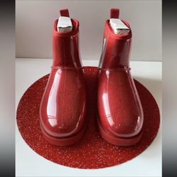 Red UGG Rain Booties
