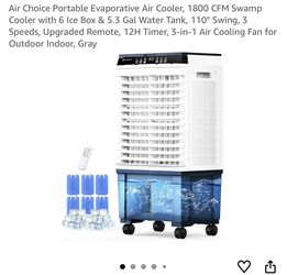 3 -Speed Portable Evaporative Air Cooler AC Air Condition