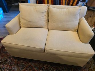 Ethan Allen beige sofa with two chairs. Excellent condition.