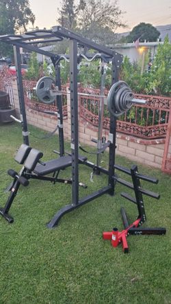 Power Rack and Weights