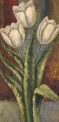 BLACK FRAMED OIL PAINTING/WALL ART