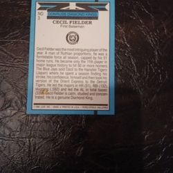 1990 Cecil Fielder Diamond King error card