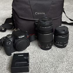 📸 Canon EOS Rebel T7 Camera Bundle – 2 Lenses + Bag (Very Slightly Used!)