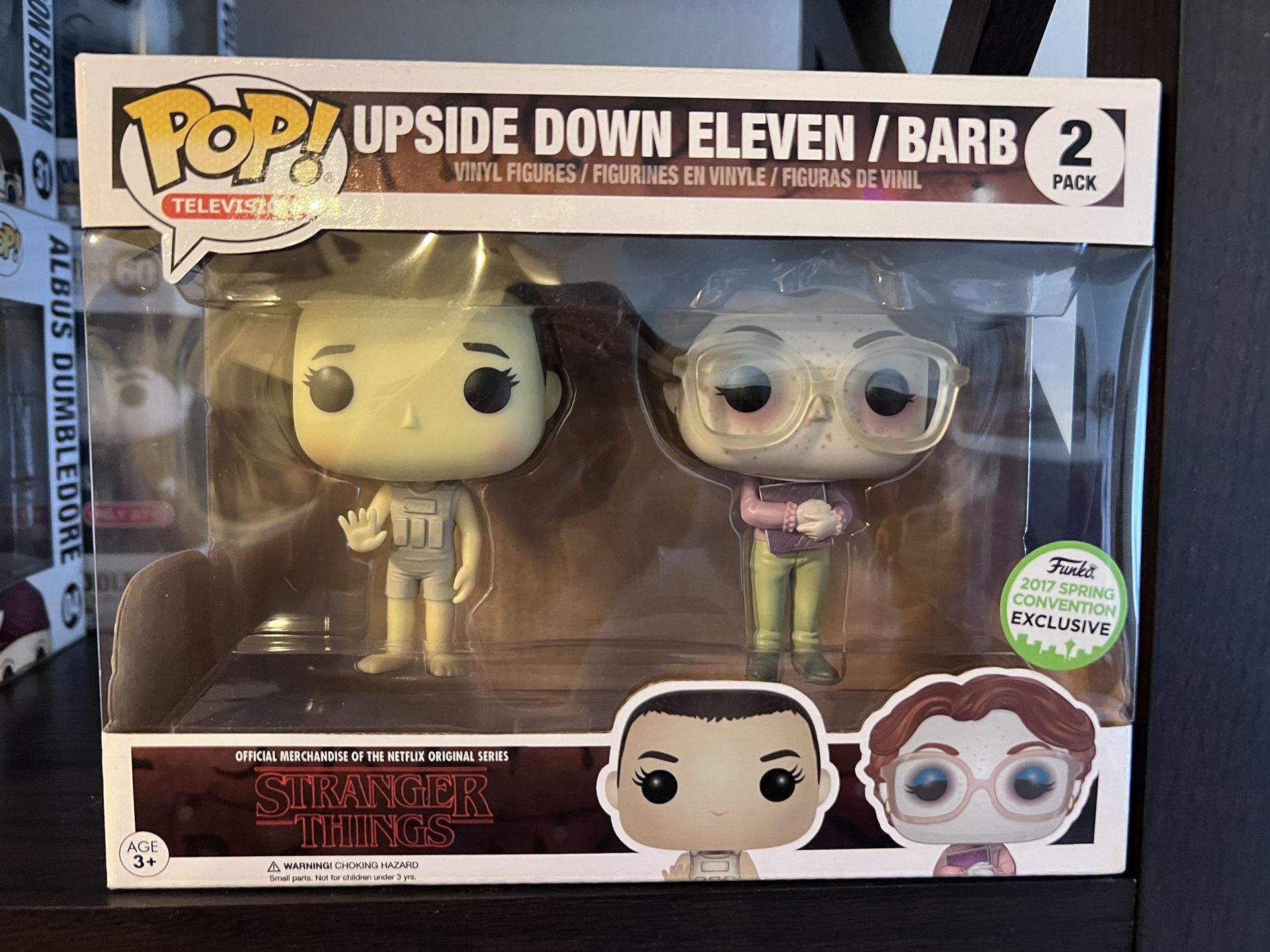 Funko Pop UPSIDE DOWN ELEVEN / BARB 2 PACK ECCC Convention Excl. STRANGER  THINGS