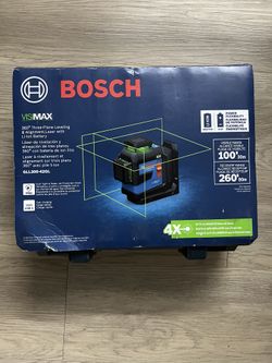 Bosch 260 ft. Green Self Leveling Line Laser Level, Fine Adjustment Mount and Hard Carrying Case