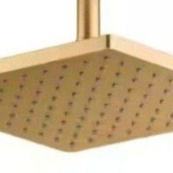 Kohler Honesty 1-Spray Patterns with 2.5 GPM 10 in. Wall Mount Fixed Shower Head in Vibrant Brushed Moderne Brass