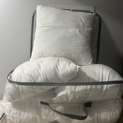 5 White Plain Pillows ( Add Your Choice Of Pillow Cases)