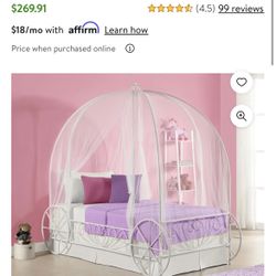 Brand New In Box - Twin Carriage Bed Frame