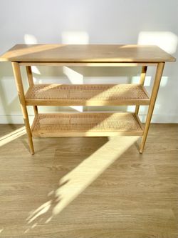 Hearth & Hand Wood & Cane Console Table