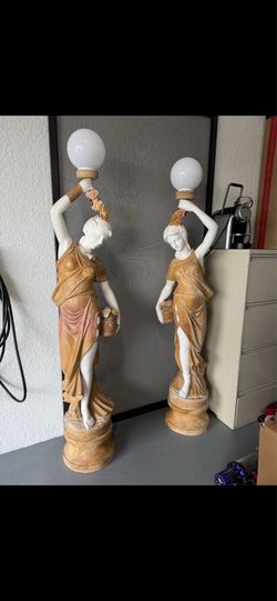 Lámparas de estatua de mármol