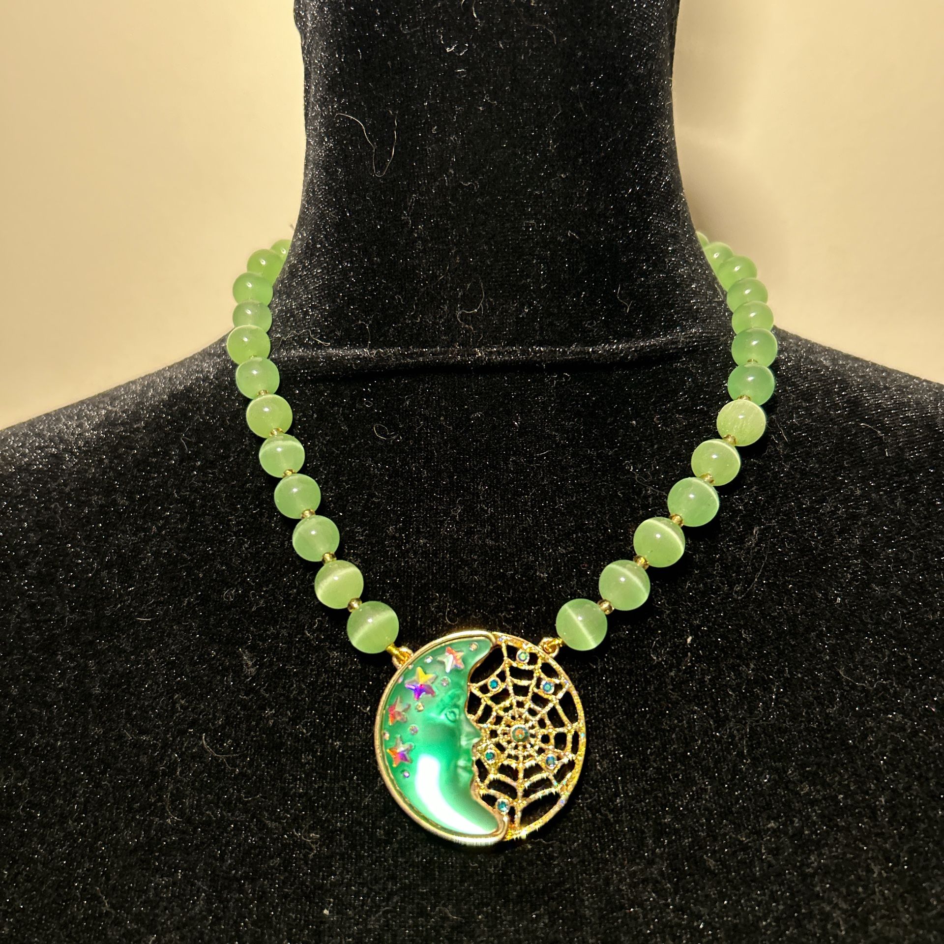 Kirk’s Folly Green Moon Necklace