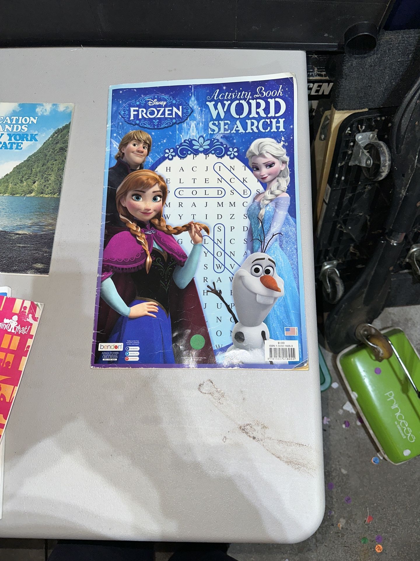 Five Kids Activity Books and a Disney Palace Pets Poster 