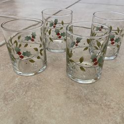 Pfaltzgraff Winterberry Votive Candle Holders/Shot Glass