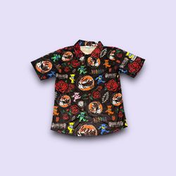 San Francisco Giants x Grateful Dead MLB SGA button up polo shirt medium 