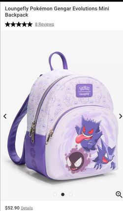 Loungefly Pokémon Gengar Evolutions Mini Backpack N0 deliever