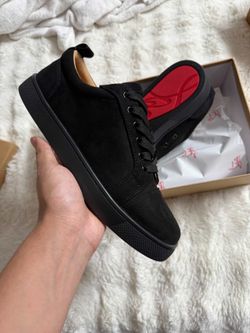Black red bottoms gamuza no spikes Christian Louboutin for Sale in Houston,  TX - OfferUp