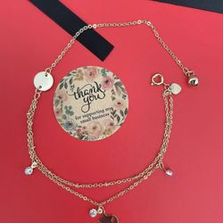 Cadenas Para Pie Chapa De Oro 14 K