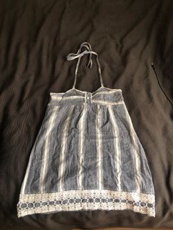 Grey and white sundress