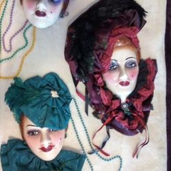 Porcelain Fancy Masks To Hang On The Wall