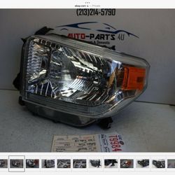 2014 - 2017 TOYOTA TUNDRA LH DRIVER HALOGEN W/ LED HEADLIGHT 2015 - 2016 OEM UE79984