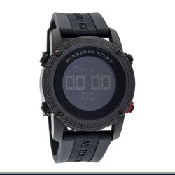 Burberry Sport BU7704 Black Digital Dial 44mm Rubber Strap Mens Watch