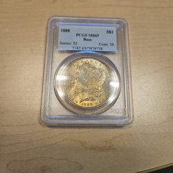 1888 PCGS MS63 BASS $1 COIN
