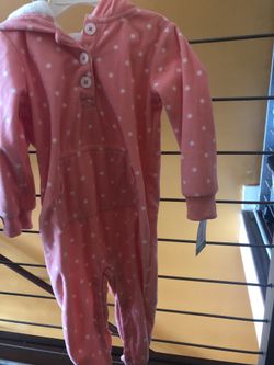 NEW never worn 18 months girls pink fleece onesie