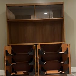 Brown entertainment stand