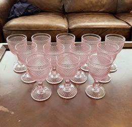 12 Pink Wedding Event Water Goblets