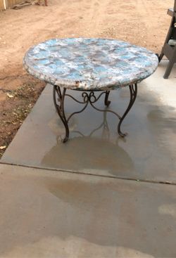 Beautiful iron base, needs new top, could easily replace