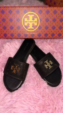 Black Tory Burch slides