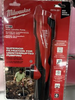 Milwaukee M12 Cordless 9 GPM 0 hp. Submersible Stick Water Transfer Pump
