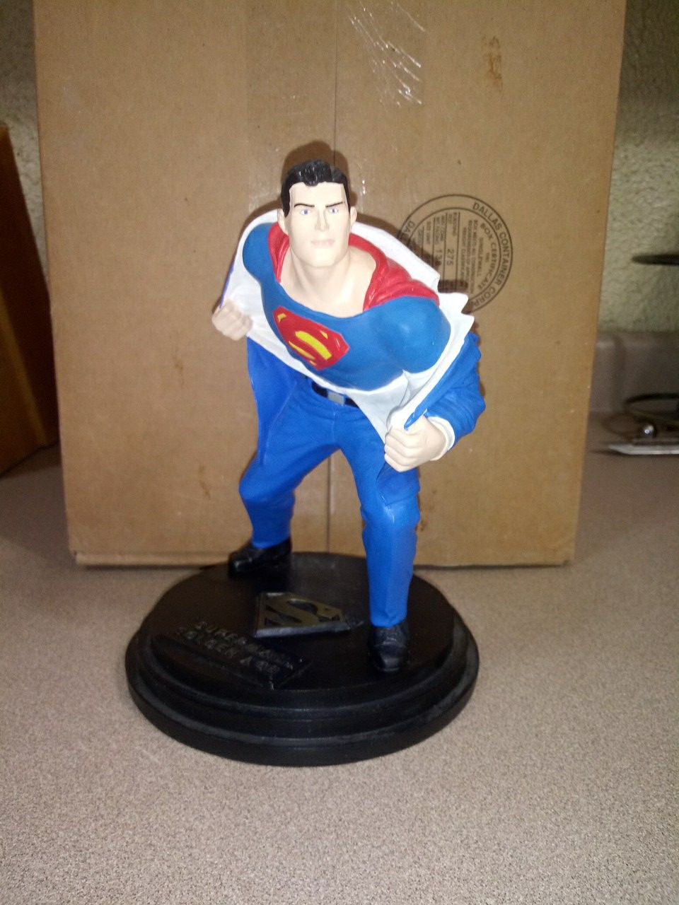 Dc comics Superman Golden age bullet logo statue
