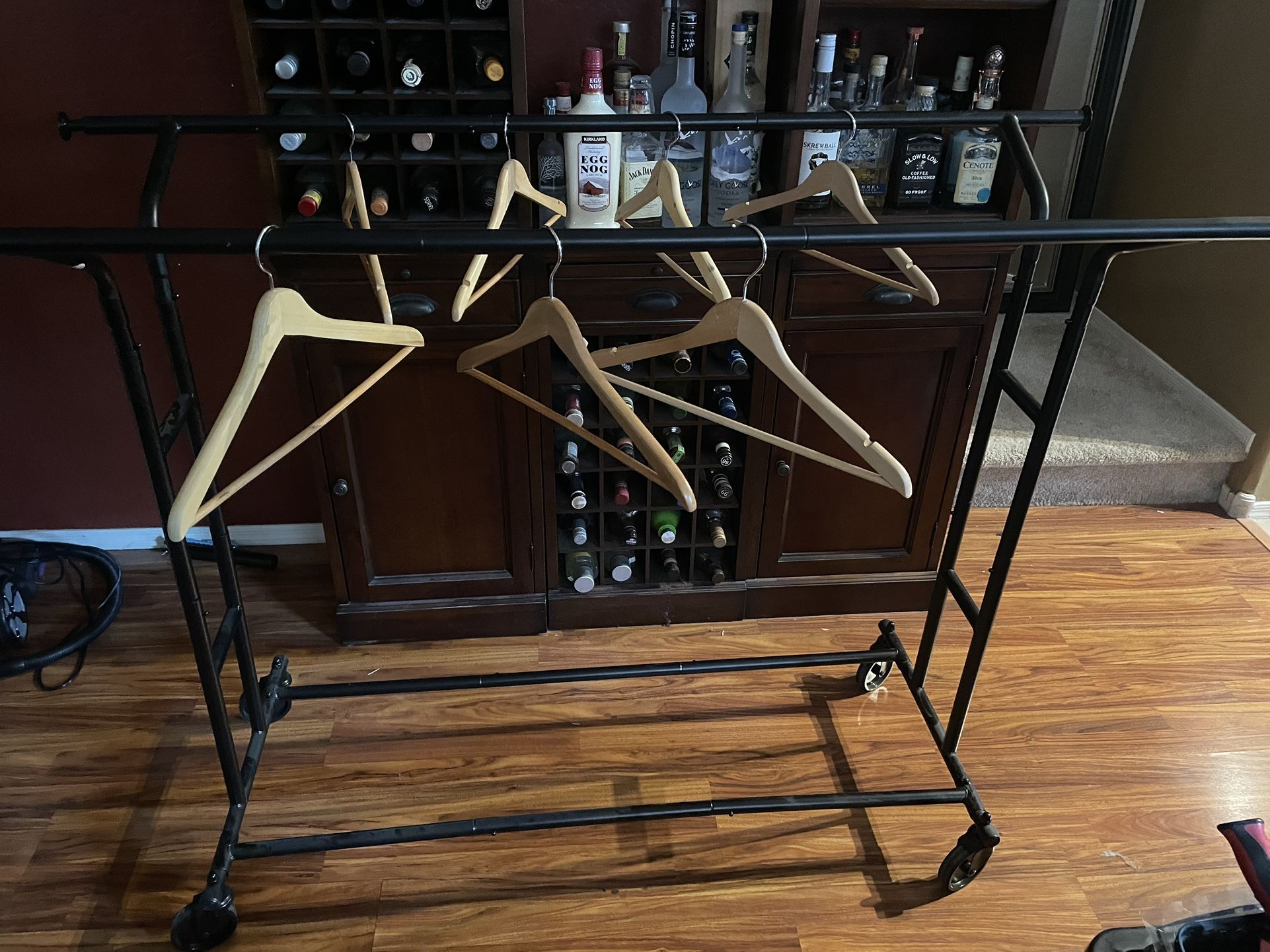 Metal Clothing Rack On Wheels