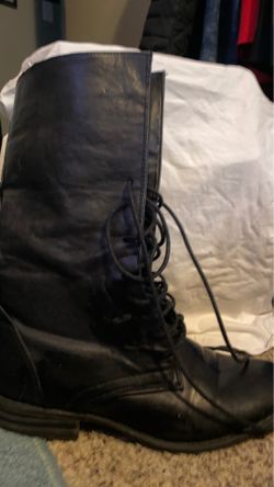 Black boots shoes