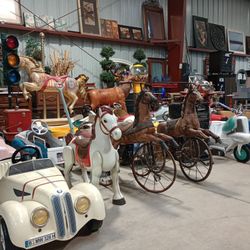 Vintage And Antique Pedal Cars And Planes, Trikes, Gas Pumps And Collectibles 