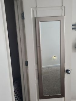 Over the Door Hanging Mirror - $15