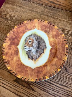 1 LYNN CHASE AFRICAN PORTRAITS LION 9 1/4" PLATES