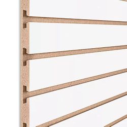 Slatwall Vertical Panels - 8 x 4', White