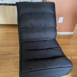 Foldable Swival Theater Cushioned Black Chair 