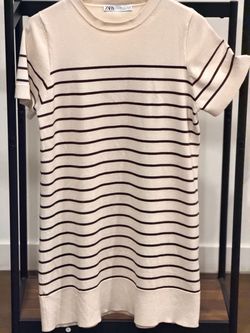 ZARA Crew Neck Sweater dress Large