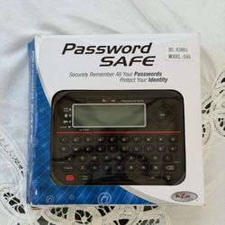 RecZone Password Keeper Safe Vault Model 595 Black Backlit LCD