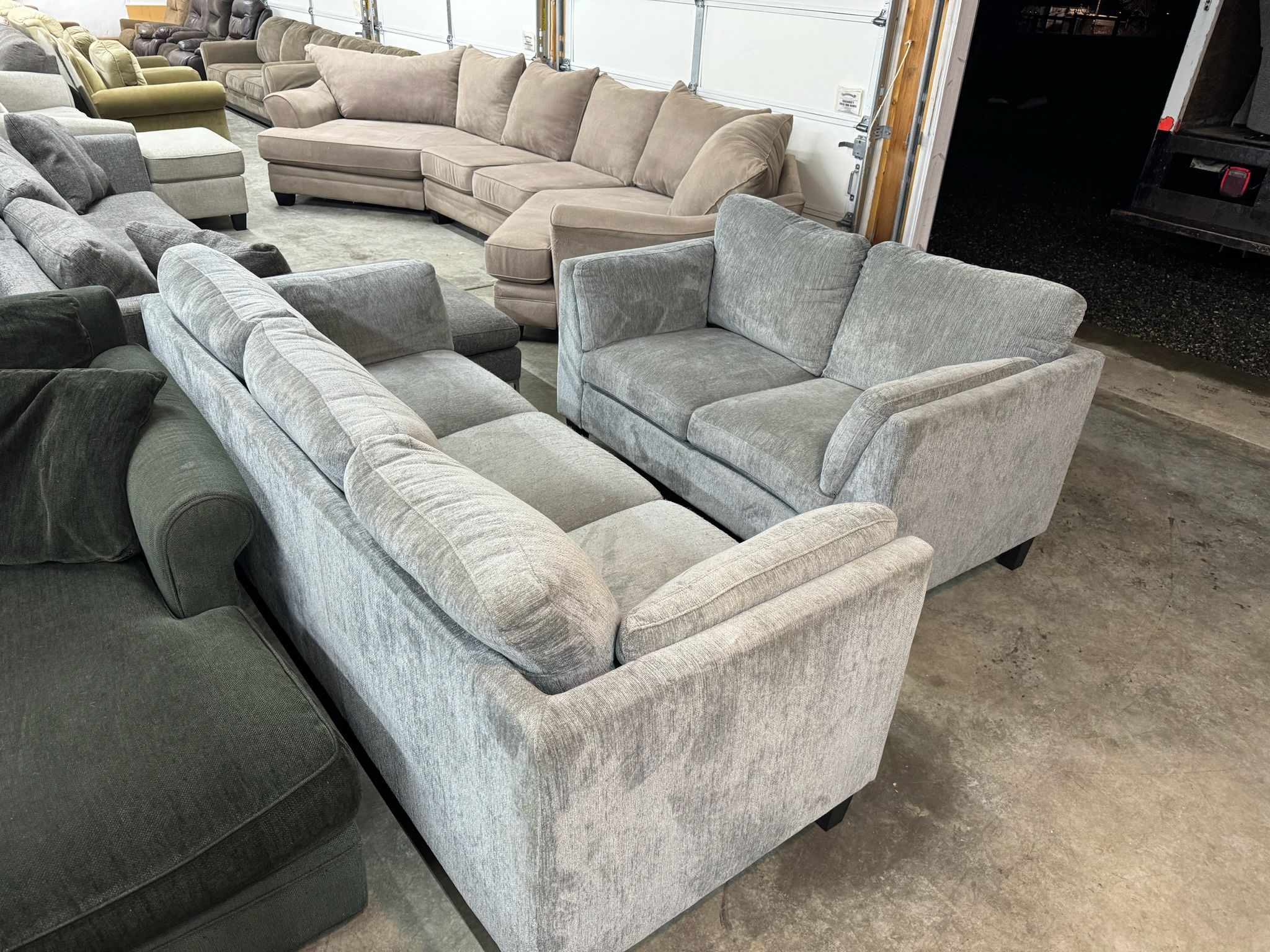Grey Couch Set “WE DELIVER”