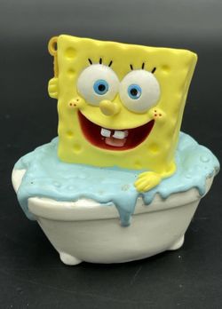 Vintage 2002 SpongeBob SquarePants Figure Bubble Bath Bottle Topper Toy Figurine